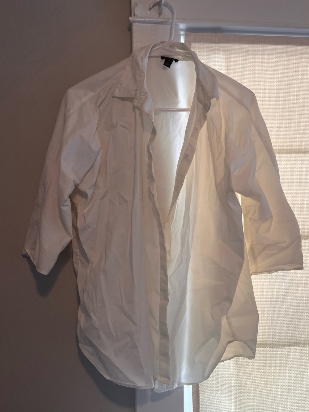 White short sleeve button up